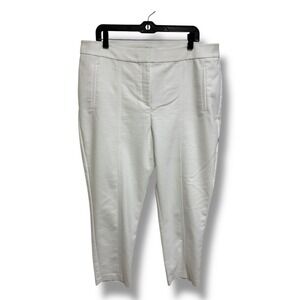 Chicos So Slimming Ankle Pants White Stretch Tapered Trousers Size 3 XL 16